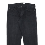 BOSS Mens Regular Fit Black Denim Cotton Blend Jeans W36 L28 Stylish Casual