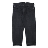 BOSS Mens Regular Fit Black Denim Cotton Blend Jeans W36 L28 Stylish Casual