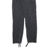 CARHARTT Mens Regular Fit Black Cotton Blend Cargo Trousers W30 L32 Workwear