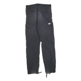 CARHARTT Mens Regular Fit Black Cotton Blend Cargo Trousers W30 L32 Workwear