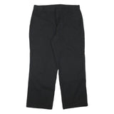 DICKIES Mens Cotton Blend Black Regular Straight Trousers W35 L28 Workwear Zip