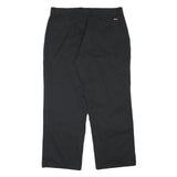 DICKIES Mens Cotton Blend Black Regular Straight Trousers W35 L28 Workwear Zip
