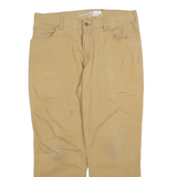 CARHARTT Mens Cotton Blend Beige Relaxed Fit Straight Leg Trousers W36 L30