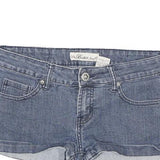 BOTIN Womens Shorts Blue Denim Casual Embroidered Pocket XS W28