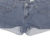 BOTIN Womens Shorts Blue Denim Casual Embroidered Pocket XS W28