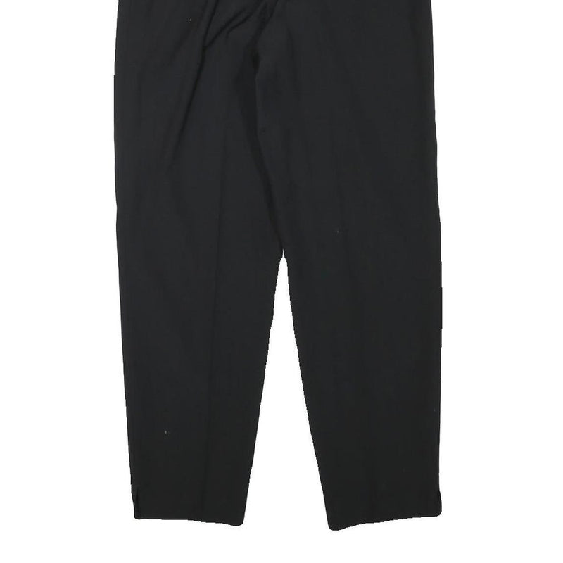 ZERRES Womens Wool Blend Black Relaxed Tapered Trousers W26 L28 Classic Style