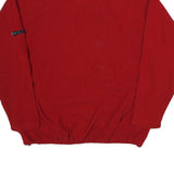 FADED GLORY Mens Red Plain Pullover Jumper Half Zip XL Polyester Casual