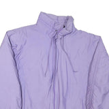 ALPIN Womens Purple Outdoor Jacket L Polyester Blend Plain Zip Lightweight