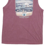US VINTAGE Mens Purple & Blue Graphic Vest M Sleeveless Crew Neck Cotton Blend