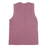 US VINTAGE Mens Purple & Blue Graphic Vest M Sleeveless Crew Neck Cotton Blend