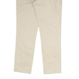 TOMMY HILFIGER Mens Cotton Beige Regular Straight Trousers W32 L29 Casual Smart