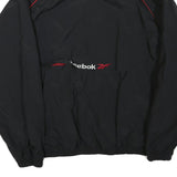 REEBOK Mens Black & Red Track Jacket XL Polyester Sport Casual Zip