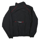 REEBOK Mens Black & Red Track Jacket XL Polyester Sport Casual Zip