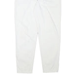 TEDDYS Womens Cotton Blend White Relaxed Tapered Trousers W30 L29 Casual Comfort