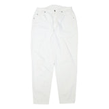 TEDDYS Womens Cotton Blend White Relaxed Tapered Trousers W30 L29 Casual Comfort