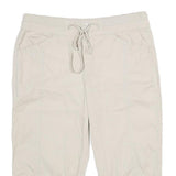 CROFT & BARROW Womens Shorts Cream Casual UK 14 W32 Cotton Blend Drawstring