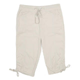 CROFT & BARROW Womens Shorts Cream Casual UK 14 W32 Cotton Blend Drawstring