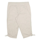 CROFT & BARROW Womens Shorts Cream Casual UK 14 W32 Cotton Blend Drawstring