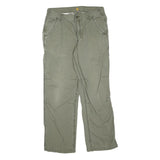 CARHARTT Womens Cotton Blend Green Regular Straight Trousers W34 L29 Workwear