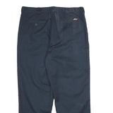 DICKIES Mens Polyester Blend Navy Blue Regular Straight Trousers W40 L30