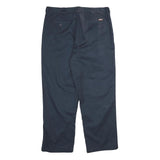 DICKIES Mens Polyester Blend Navy Blue Regular Straight Trousers W40 L30