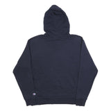 CHAMPION Mens Navy Blue Pullover Hoodie L Cotton Blend Casual Sportswear