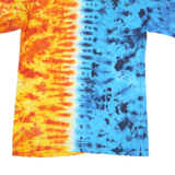 DISNEY PARKS Mens Blue & Orange Graphic T-Shirt M Short Sleeve Crew Neck
