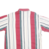 WRANGLER Mens White Red Green Striped Shirt XL Button Front Casual Summer