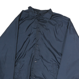 PARADISE POINT Mens Blue Jacket S Polyester Plain Button Closure Lightweight