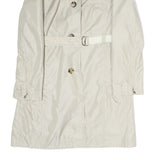 BOGNER Womens Cream Beige Button Jacket M Polyester Plain Long Sleeve Belted