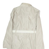 BOGNER Womens Cream Beige Button Jacket M Polyester Plain Long Sleeve Belted