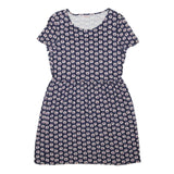 CATH KIDSTON Womens Navy Blue Floral Rayon Day Dress Short Sleeve UK 10