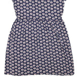 CATH KIDSTON Womens Navy Blue Floral Rayon Day Dress Short Sleeve UK 10