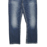 SILVER Womens Jeans Blue Regular Straight Denim Medium W30 L25 Stylish Zip