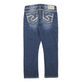 SILVER Womens Jeans Blue Regular Straight Denim Medium W30 L25 Stylish Zip