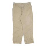 CARHARTT Mens Cotton Blend Beige Relaxed Straight Trousers W34 L30 Workwear