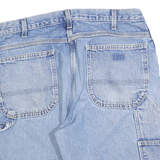 CARHARTT Mens Shorts Blue Denim Casual M W34 Workwear Pocket Detail