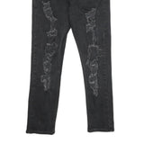 LEVI'S 512 Tapered Mens Jeans Black Slim Tapered Denim W31 L30 Distressed