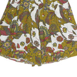 SIXTH SENSE Womens Shorts White & Olive Green Abstract Floral M W30 Cotton Blend