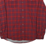 TOMMY HILFIGER Mens Red & Blue Check Shirt XS Long Sleeve Cotton Blend Relaxed