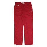 JOHN.F.GEE Womens Red Regular Straight Denim Jeans W32 L30 Classic Fit Cotton