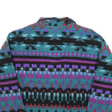 COLUMBIA Womens Green, Purple & Black Patterned Pullover Jumper Size L Fleece