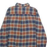 VANS Mens Blue & Orange Plaid Shirt S Cotton Blend Long Sleeve Casual