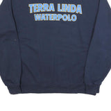 CHAMPION Mens Navy Terra Linda Waterpolo Crew Neck L Cotton Blend Sweatshirt