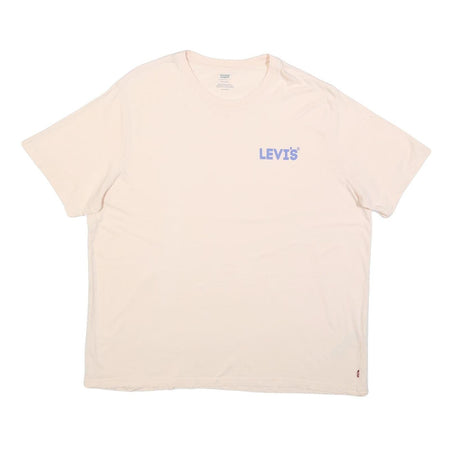 LEVI'S Womens Cream Graphic T-Shirt XL Short Sleeve Crew Neck Cotton Blend