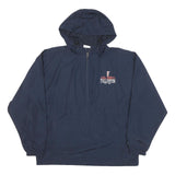 CHAMPION Mens Navy Cal State Fullerton Hooded Zip Jacket L Polyester Blend