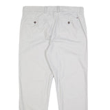 TOMMY HILFIGER Mens Cotton White Slim Straight Trousers W34 L30 Casual Outfit