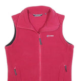 BERGHAUS Womens Red Fleece Jacket S Polyester Sleeveless Zip Outdoor Layering