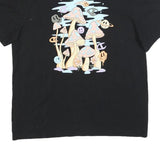 CHAMPION Mens Black Graphic T-Shirt M Short Sleeve Crew Neck Cotton Blend
