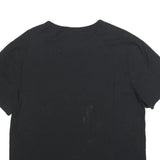 CHAMPION Mens Black Graphic T-Shirt M Short Sleeve Crew Neck Cotton Blend